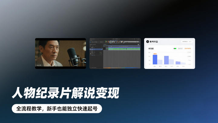 人物纪录片解说变现,全流程教学,新手也能独立快速起号-智云网创 - 网创副业项目资源站