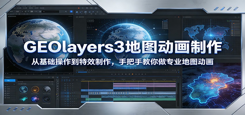 GEOlayers3地图动画制作：从基础操作到特效制作，手把手教你做专业地图动画-智云网创 - 网创副业项目资源站