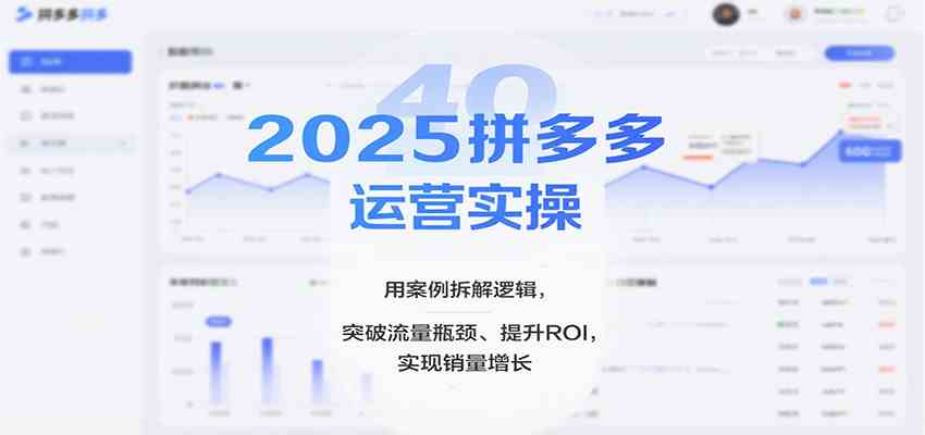 2025拼多多运营实操,用案例拆解逻辑,突破流量瓶颈、提升ROI,实现销量增长(更新)-智云网创 - 网创副业项目资源站
