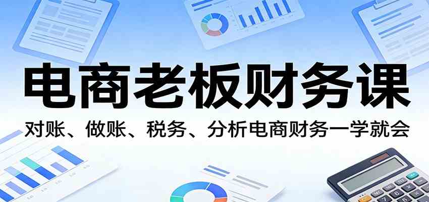 电商老板财务课：对账、做账、税务、分析电商财务一学就会-智云网创 - 网创副业项目资源站