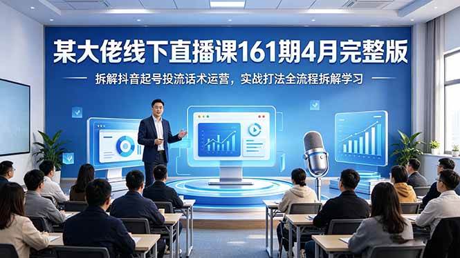 (18209期)某大佬线下直播课161期4月完整版,拆解抖音起号投流话术运营,实战打法全流程拆解学习-智云网创 - 网创副业项目资源站