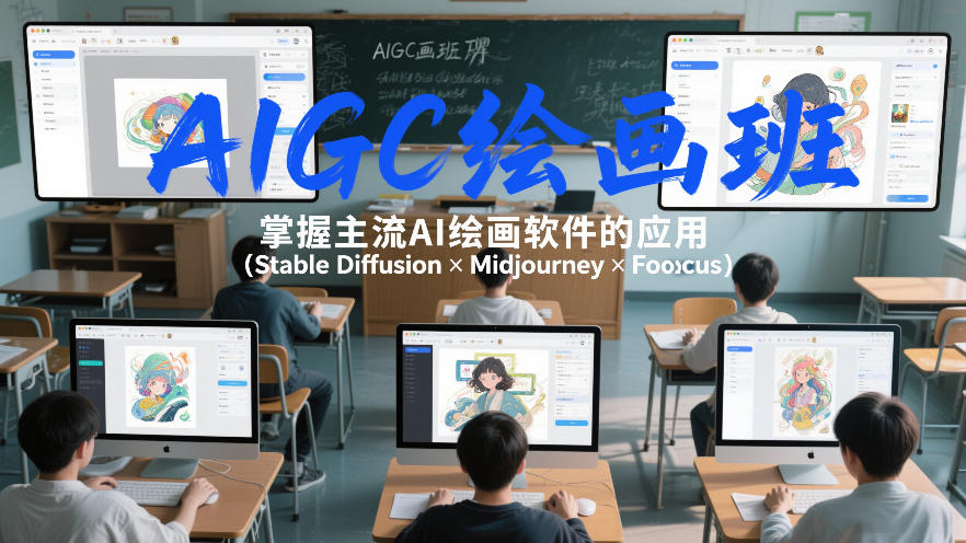 AIGC绘画班，掌握主流Ai绘画软件的应用（Stable Diffusion x Midjourney x Fooocus）-智云网创 - 网创副业项目资源站