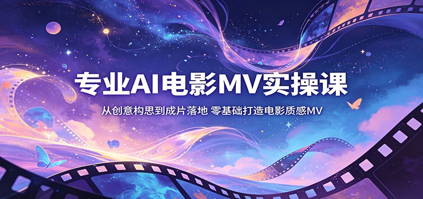 专业AI电影MV实操课:从创意构思到成片落地,零基础打造电影质感MV-智云网创 - 网创副业项目资源站