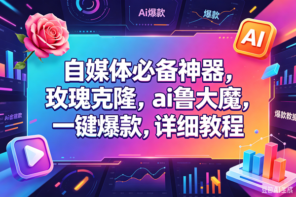 (18531期)玫瑰克隆,一键ai神器,爆款工具,自媒体必备,60多个功能的详细教程-智云网创 - 网创副业项目资源站
