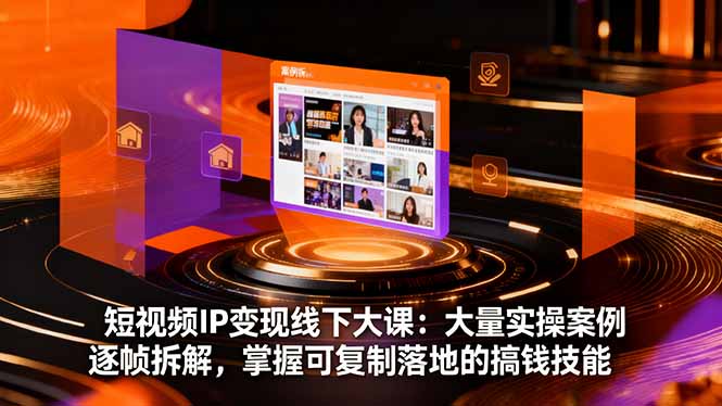 短视频IP变现线下大课:大量实操案例逐帧拆解,掌握可复制落地的搞钱技能-智云网创 - 网创副业项目资源站