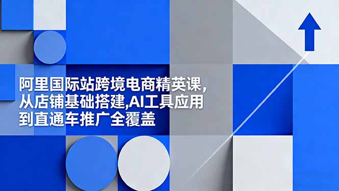 阿里国际站跨境电商精英课,从店铺基础搭建,AI工具应用到直通车推广全覆盖-智云网创 - 网创副业项目资源站