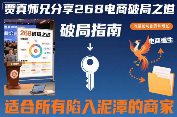 贾真师兄分享268电商破局之道-适合所有陷入泥潭的商家-智云网创 - 网创副业项目资源站