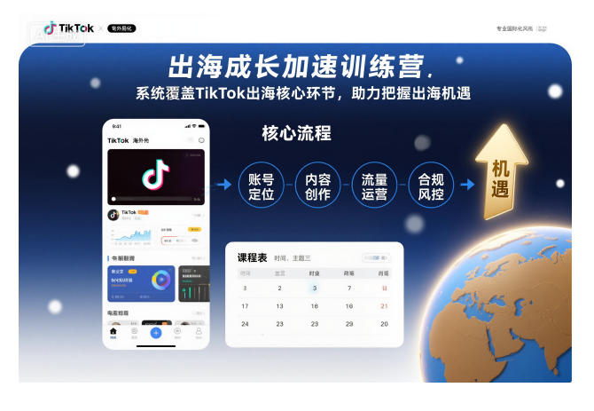 出海成长加速训练营，系统覆盖TikTok出海核心环节，助力把握出海机遇（更新）-智云网创 - 网创副业项目资源站