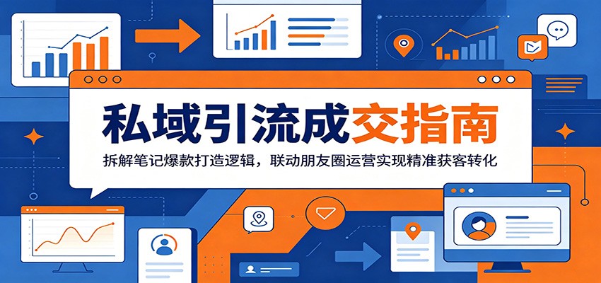 私域引流成交指南:拆解笔记爆款打造逻辑,联动朋友圈运营实现精准获客转化-智云网创 - 网创副业项目资源站