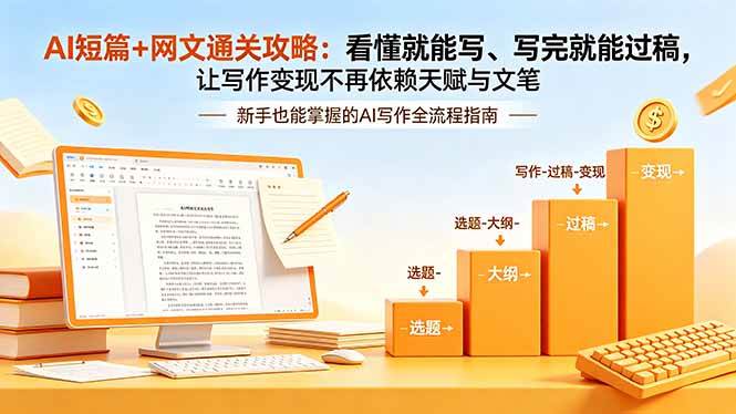 （18486期）AI短篇+网文通关攻略-更新4月：看懂就能写、写完就能过稿，让写作变现不再依赖天赋与文笔-智云网创 - 网创副业项目资源站
