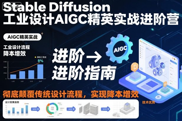 Stable Diffusion工业设计AIGC精英实战进阶营，彻底颠覆传统设计流程，实现降本增效-智云网创 - 网创副业项目资源站