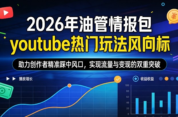 2026年油管情报包,youtube热门玩法风向标,助力创作者精准踩中风口,实现流量与变现的双重突破(更新0330)-智云网创 - 网创副业项目资源站
