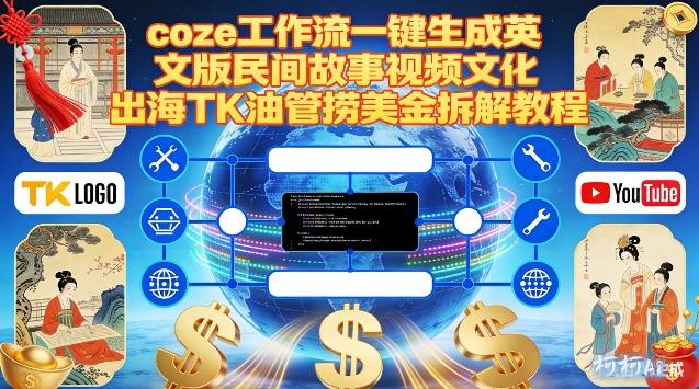 Coze扣子工作流一键生成英文版民间故事视频，文化出海TK油管捞美金拆解教程-智云网创 - 网创副业项目资源站