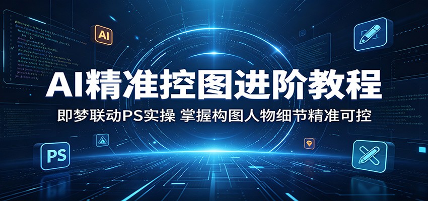 AI精准控图进阶教程：即梦联动PS实操，掌握构图人物细节精准可控-智云网创 - 网创副业项目资源站