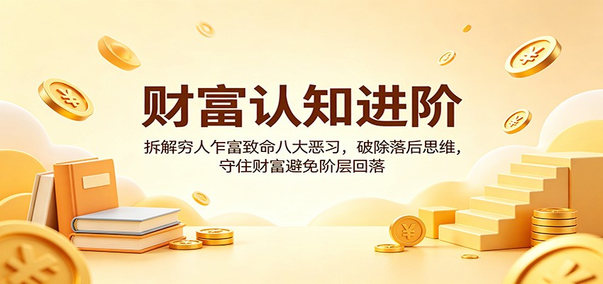 财富认知进阶：拆解穷人乍富致命八大恶习，破除落后思维，守住财富避免阶层回落-智云网创 - 网创副业项目资源站