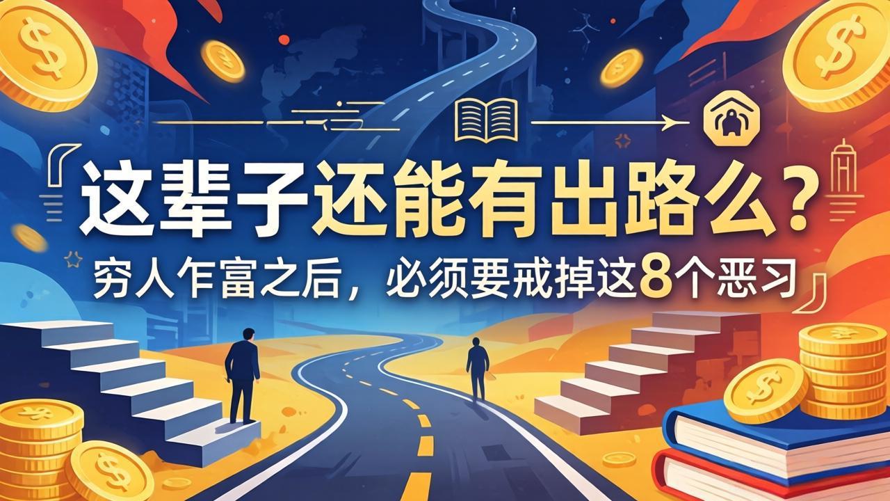 关于人生两篇付费文章【这辈子还能有出路么？】【穷人乍富之后，必须要戒掉这8个恶习】-智云网创 - 网创副业项目资源站