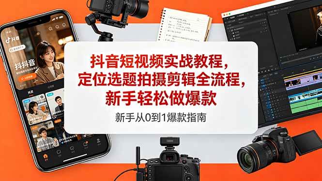 (18524期)抖音短视频实战教程,定位选题拍摄剪辑全流程,新手轻松做爆款-智云网创 - 网创副业项目资源站