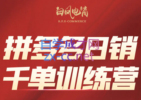 白凤电商·拼多多日销千单训练营(更新2月)-智云网创 - 网创副业项目资源站