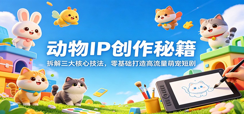 动物IP创作秘籍:拆解三大核心技法,零基础打造高流量萌宠短剧-智云网创 - 网创副业项目资源站
