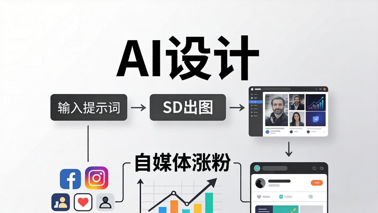 人人都是AI设计师：SD出图+自媒体涨粉一站教学，告别图文素材焦虑，AI设计让你轻松避开内卷-智云网创 - 网创副业项目资源站