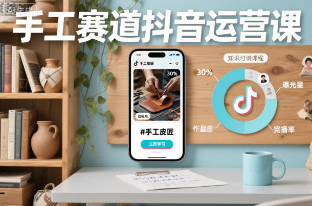手工赛道抖音运营课,手工赛道流量运营-智云网创 - 网创副业项目资源站