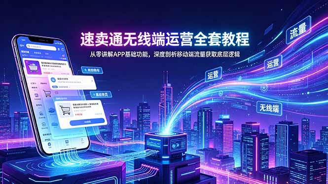 （18904期）速卖通无线端运营全套教程，从零讲解APP基础功能，深度剖析移动端流量获取底层逻辑-智云网创 - 网创副业项目资源站