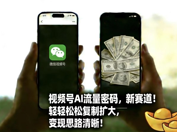视频号AI流量密码新赛道，轻轻松松复制扩大，变现思路清晰-智云网创 - 网创副业项目资源站