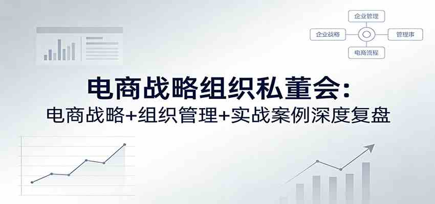 电商战略组织私董会：电商战略+组织管理+实战案例深度复盘-智云网创 - 网创副业项目资源站